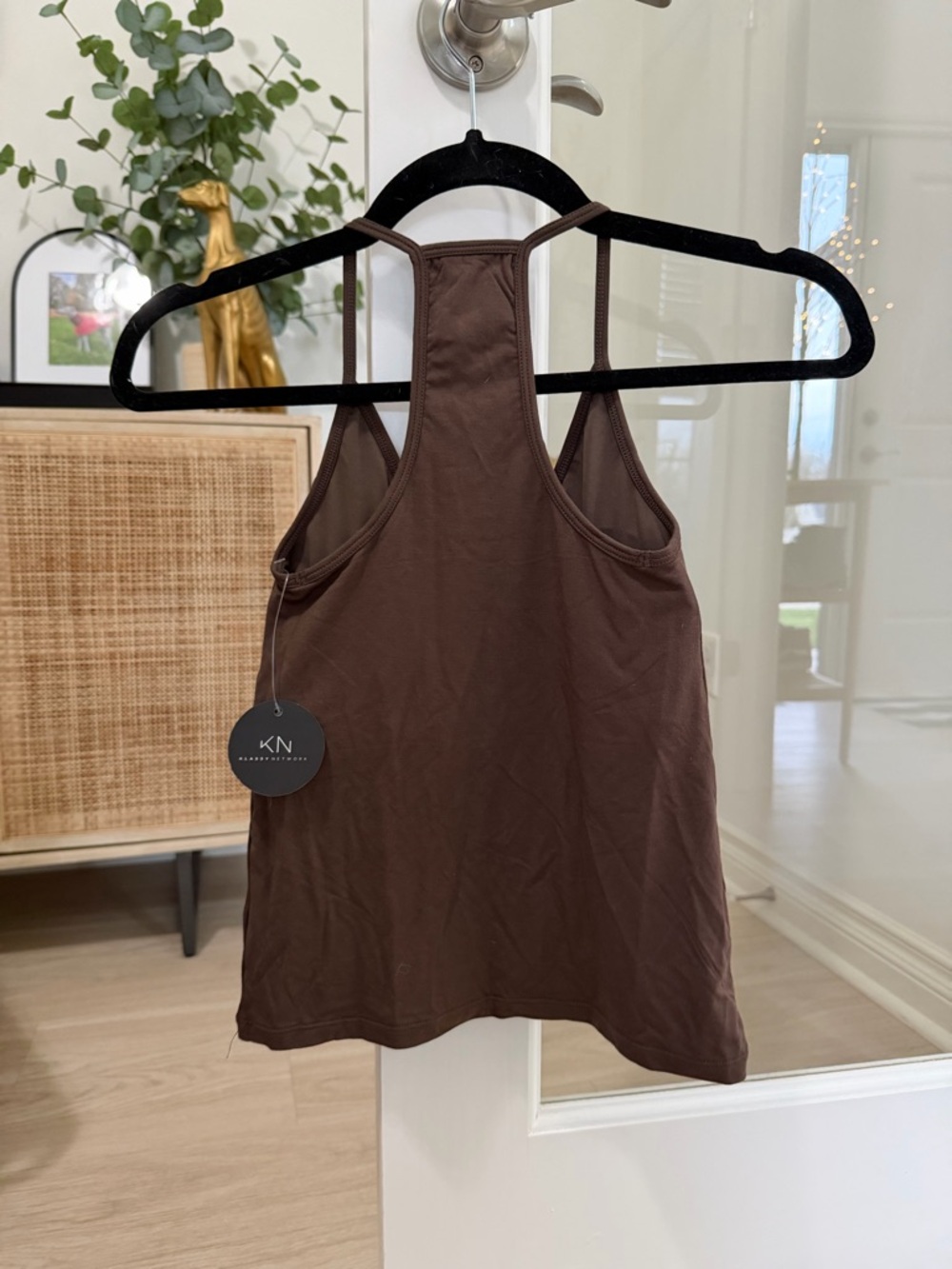 NWT Klassy Network Brown V-Neck Racerback Camisole - Picture 2 of 3